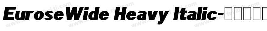 EuroseWide Heavy Italic字体转换